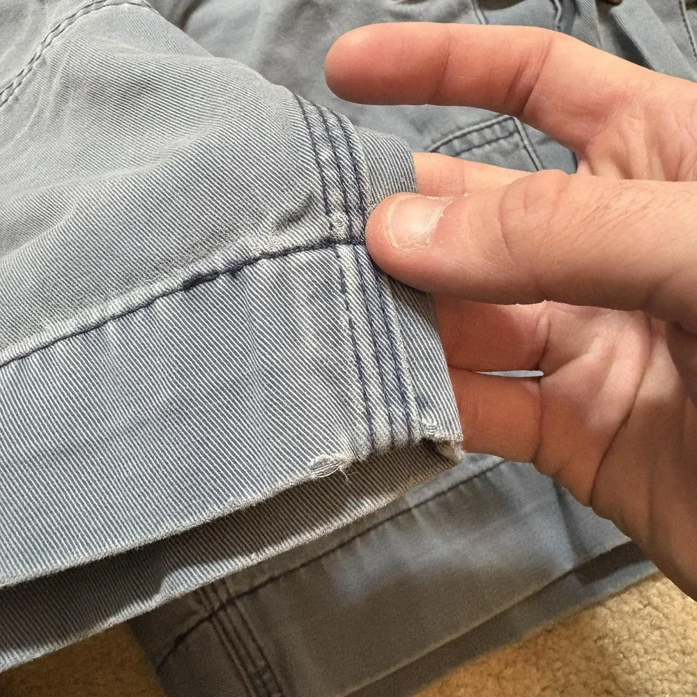 Vtg Polo Ralph Lauren Shorts Mens 32x10 Blue‎ Cargo Chino Casual Utility Baggy